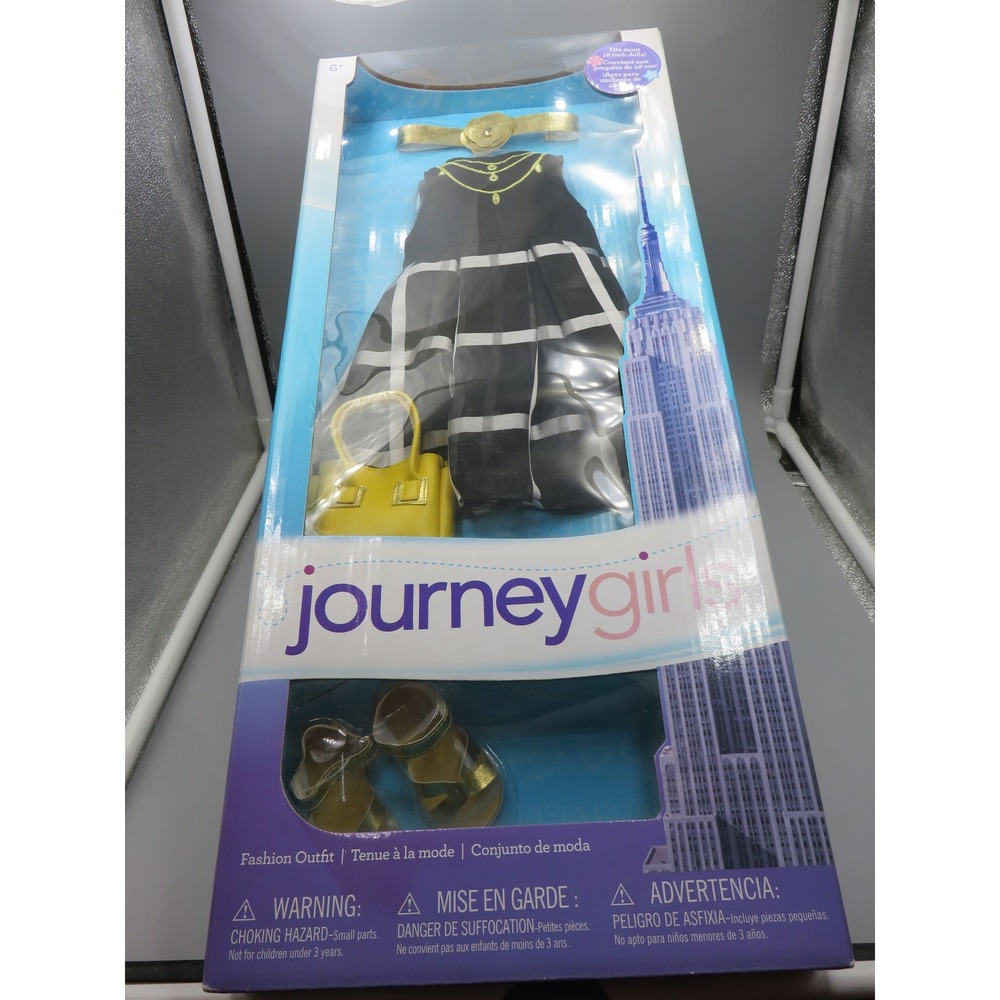 Journey Girls New York City Black Plaid Dress Outfit for 18 Inch Dolls 5F63E07
